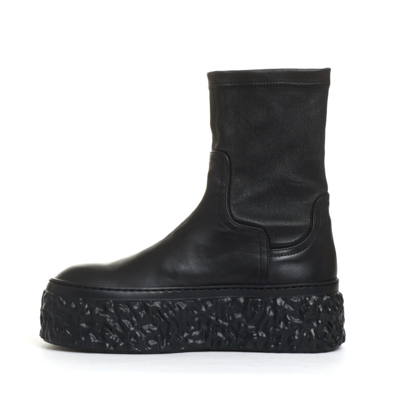 Sorelle Perego stivaletto elasticizzato nero fondo in gomma alto Promozione