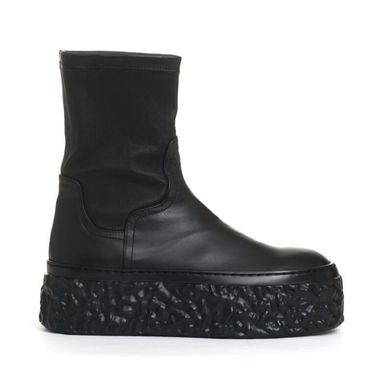 Sorelle Perego stivaletto elasticizzato nero fondo in gomma alto Promozione