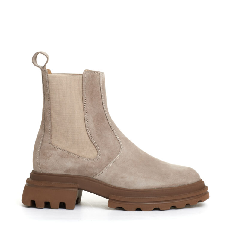 Sorelle Perego chelsea boot elastico camoscio beige Pezzi Unici