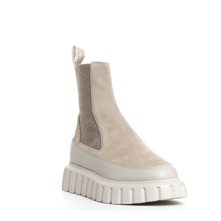 Sorelle Perego chelsea boot pelle beige e camoscio Hotsell
