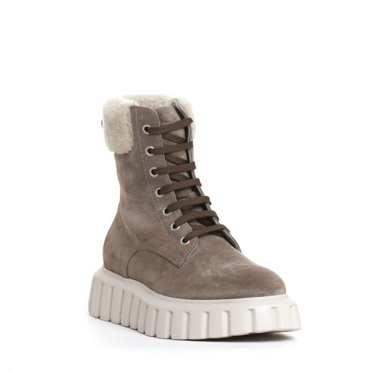 Sorelle Perego anfibio camoscio grigio con ecomontone Vendita Calda