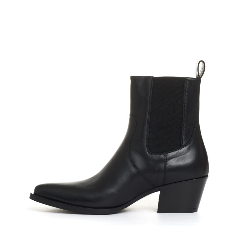 Sorelle Perego camperos con elastici pelle nero tacco 50 mm Presa