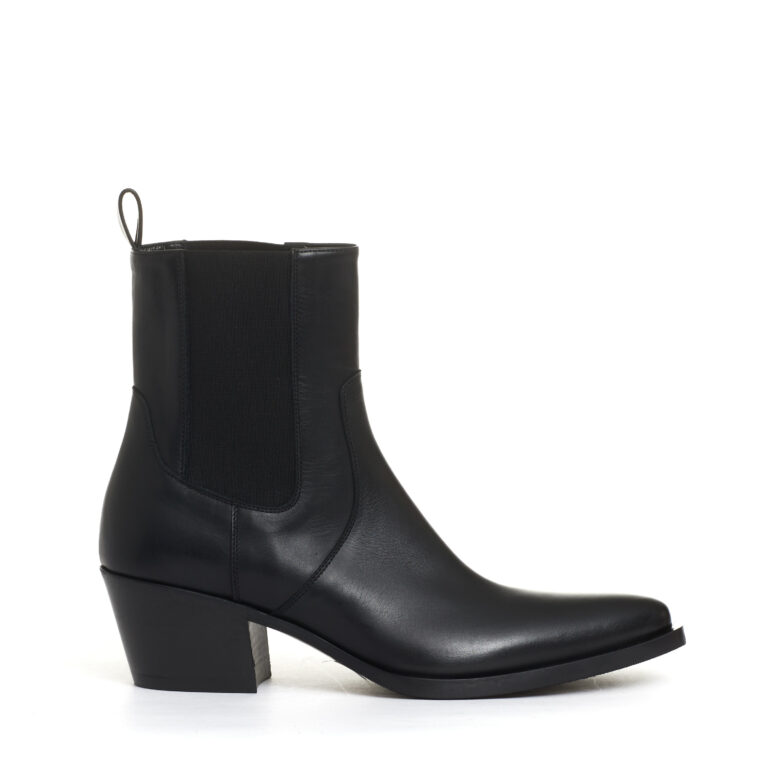 Sorelle Perego camperos con elastici pelle nero tacco 50 mm Presa