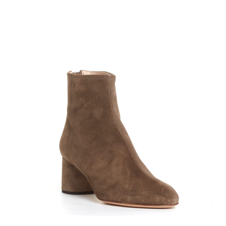 Sorelle Perego stivaletto camoscio taupe tacco 60 mm Saldi Di Fabbrica