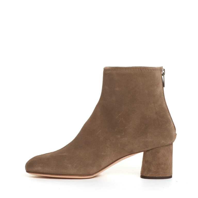 Sorelle Perego stivaletto camoscio taupe tacco 60 mm Saldi Di Fabbrica