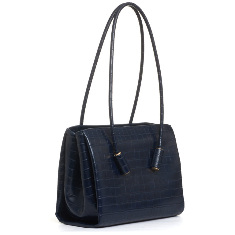 Sorelle Perego borsa in cocco blu 2025