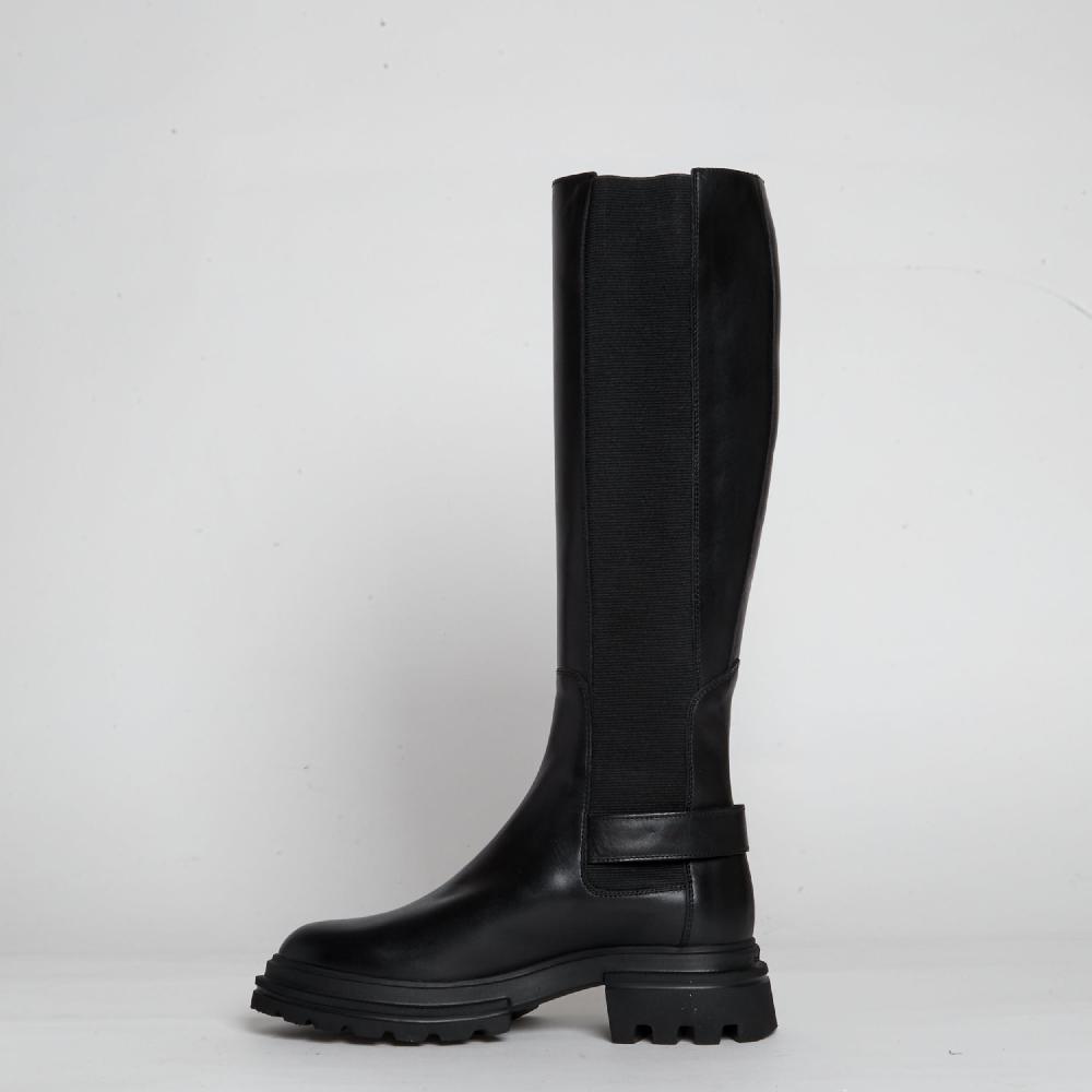 Sorelle Perego stivale pelle nera elastico Vendita