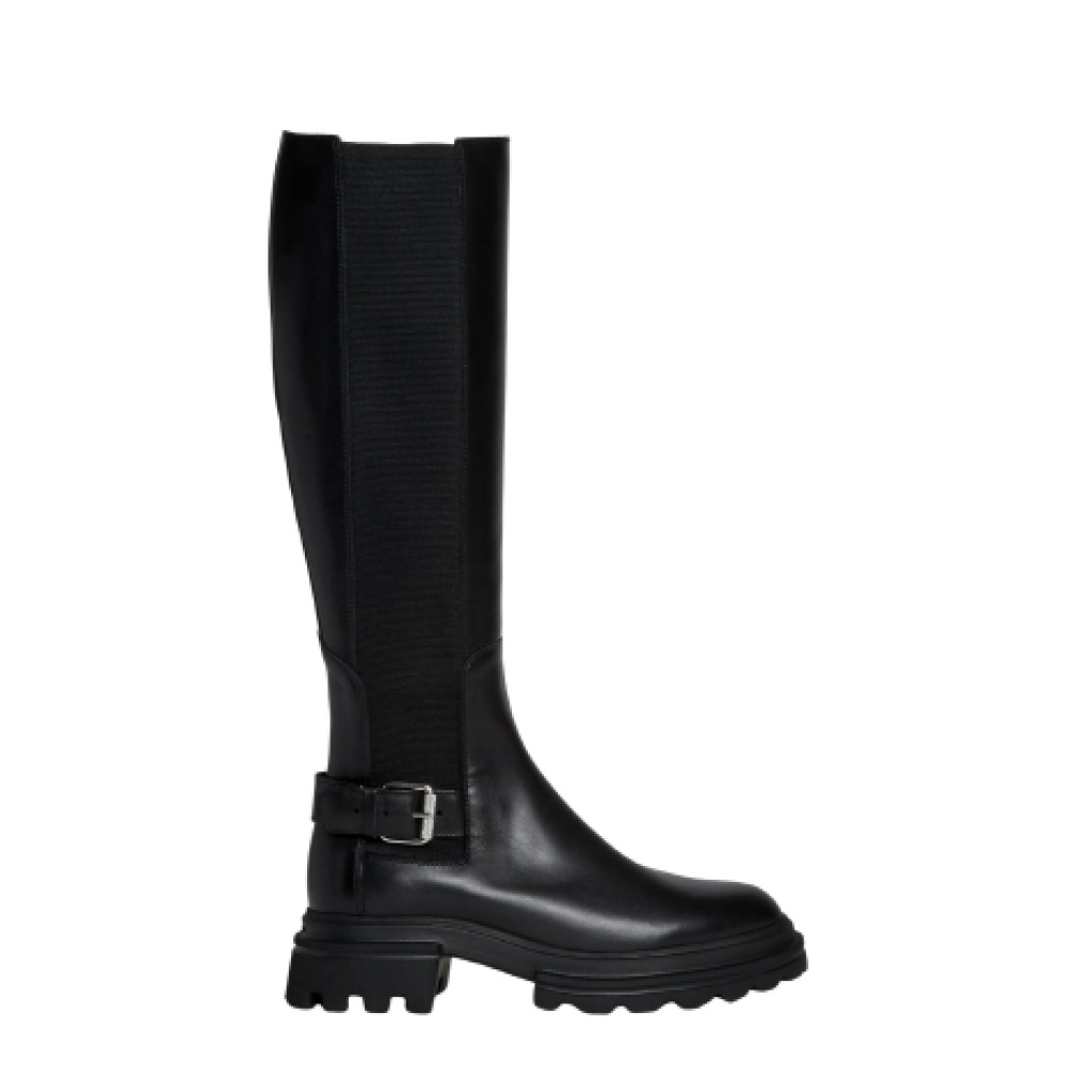 Sorelle Perego stivale pelle nera elastico Vendita
