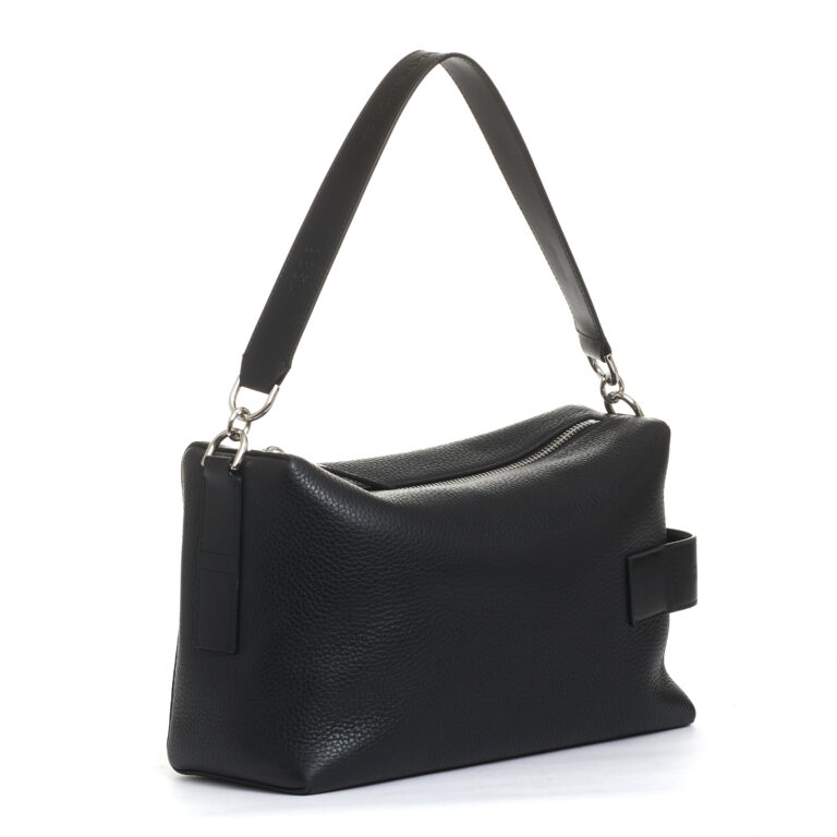 Sorelle Perego bauletto script pelle nera Negozi Online