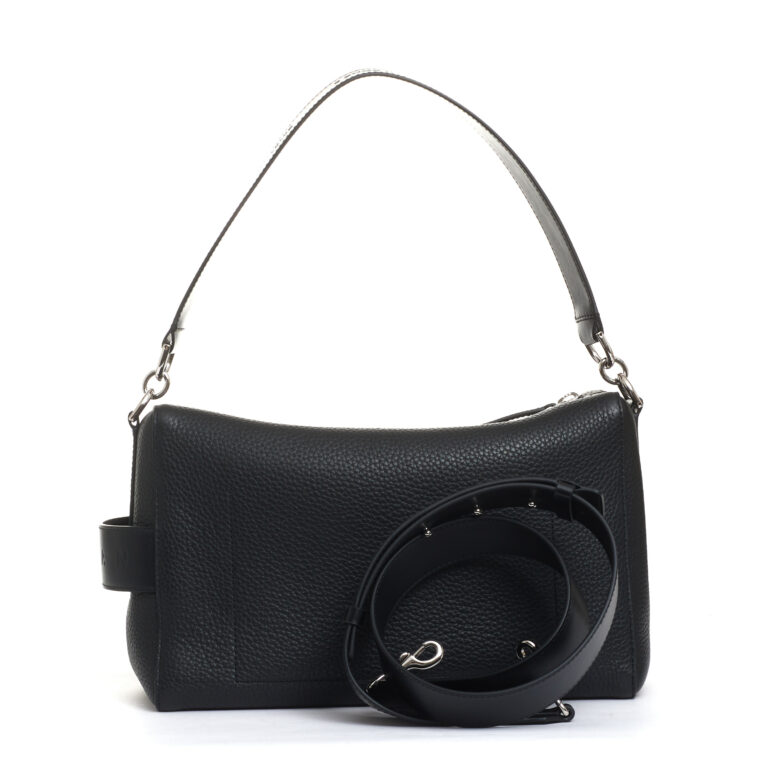 Sorelle Perego bauletto script pelle nera Negozi Online