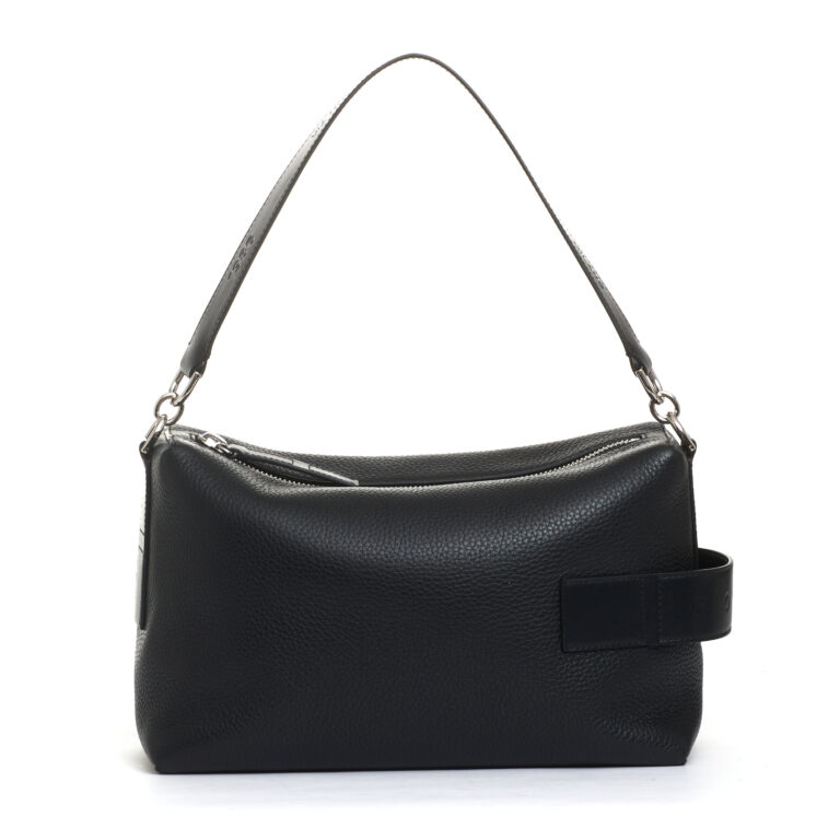 Sorelle Perego bauletto script pelle nera Negozi Online