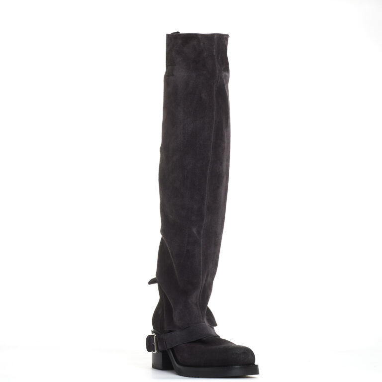 Sorelle Perego stivale biker camoscio antracite Presa