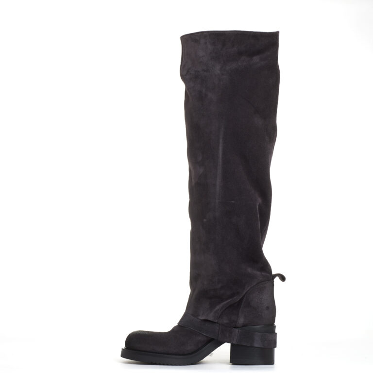 Sorelle Perego stivale biker camoscio antracite Presa