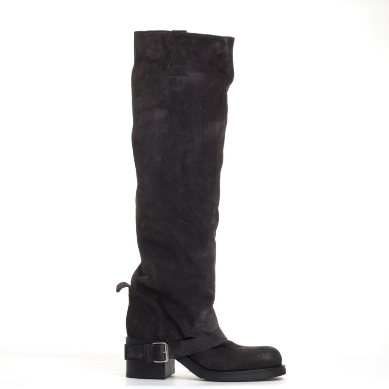 Sorelle Perego stivale biker camoscio antracite Presa