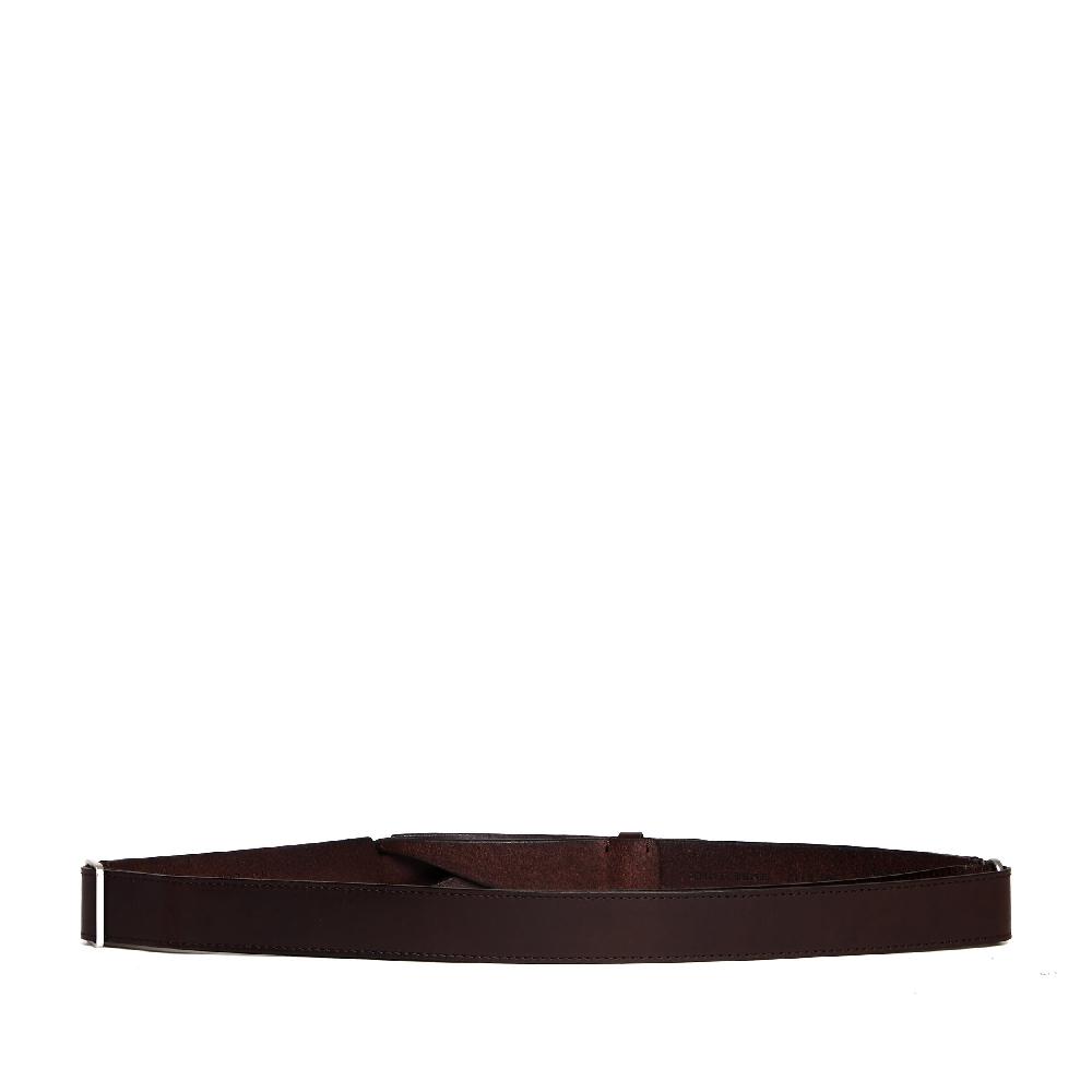 Sorelle Perego cintura nobuckle pelle bull marrone lavorata Online