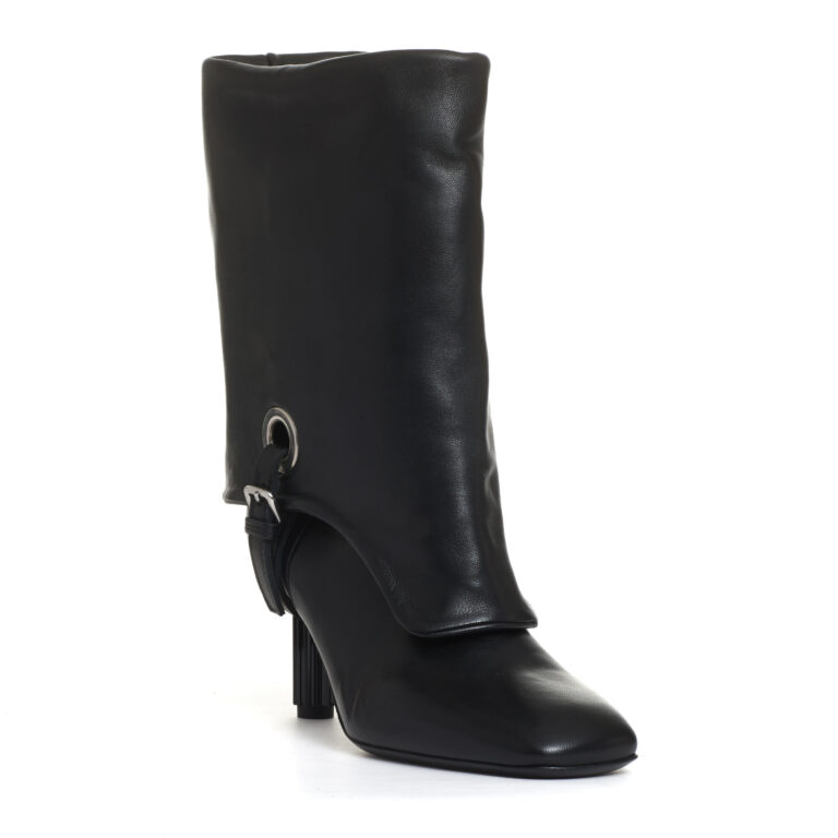 Sorelle Perego stivaletto con risvolto tacco 70 mm nero Offerte