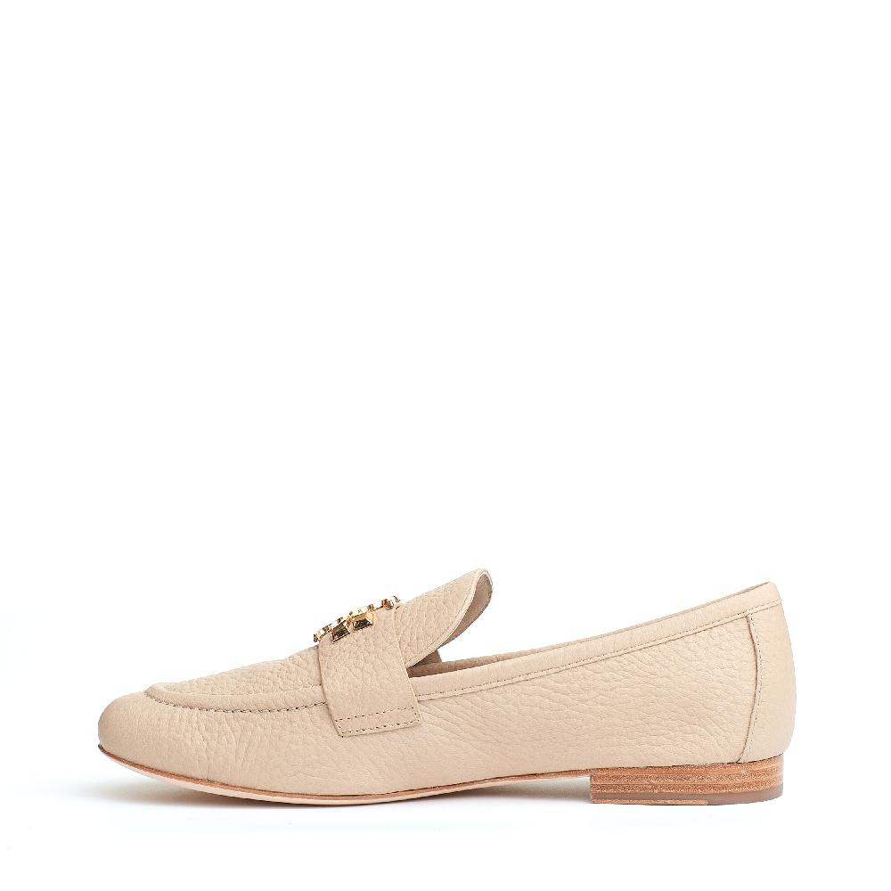 Sorelle Perego mocassino Eleanor pelle beige logo Vendita