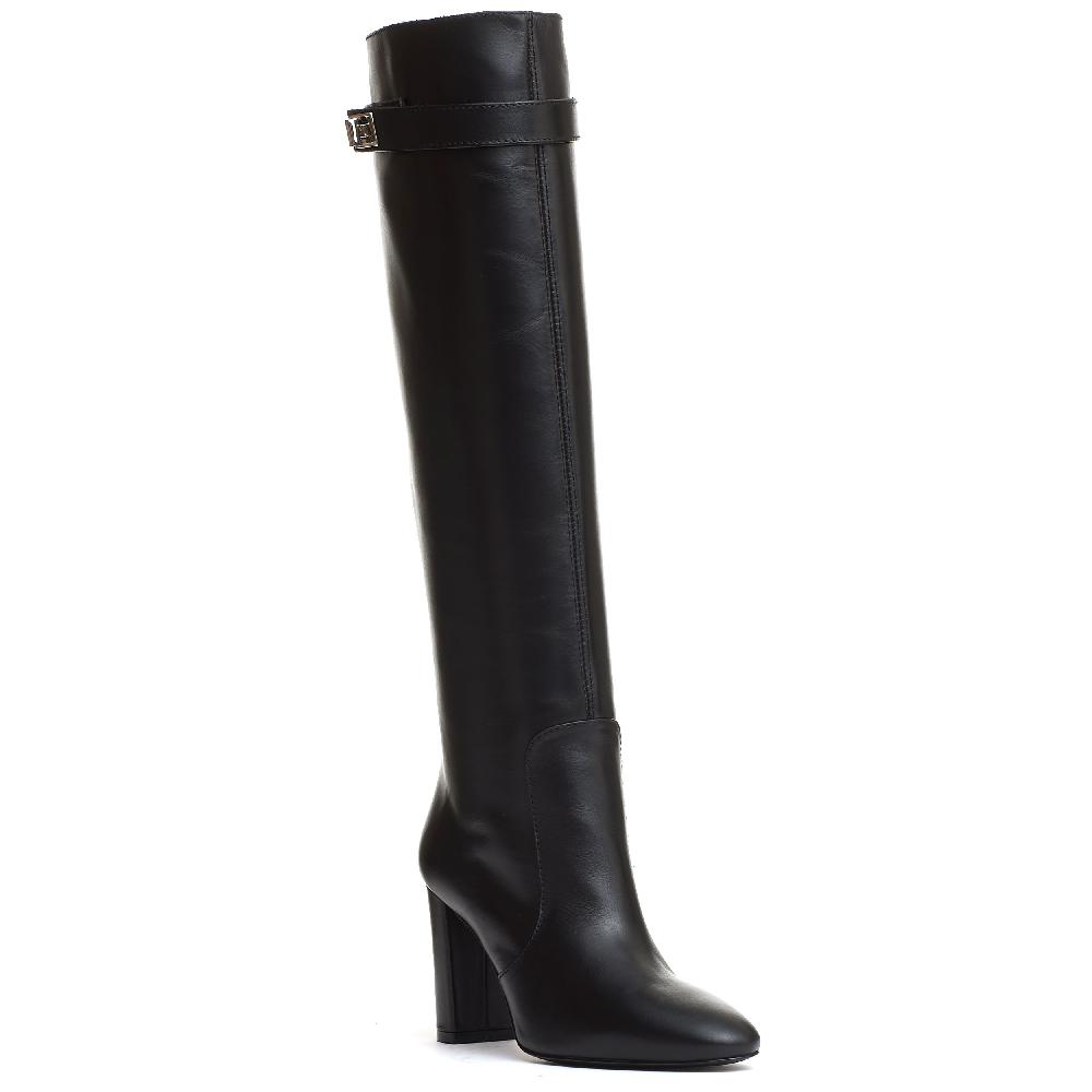 Sorelle Perego stivale pelle nera tacco 90 mm Presa