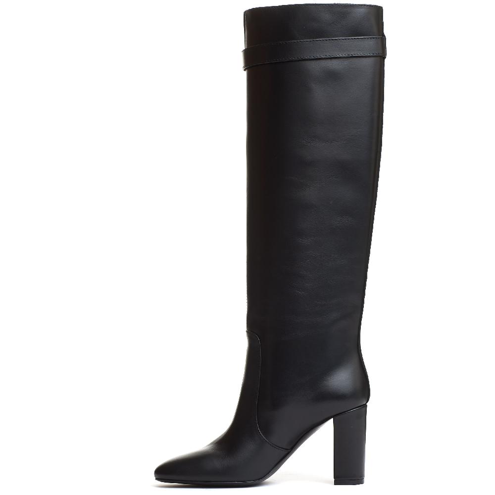 Sorelle Perego stivale pelle nera tacco 90 mm Presa