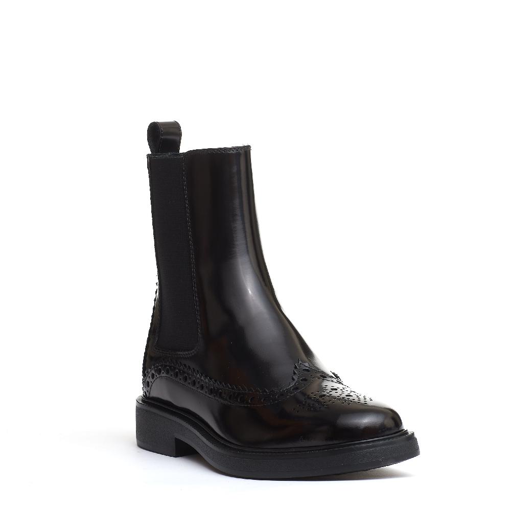 Sorelle Perego stivaletto bucature nero Sconto
