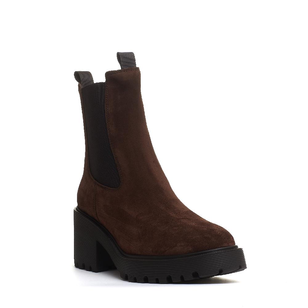 Sorelle Perego stivaletto camoscio marrone tacco 50 Offerta