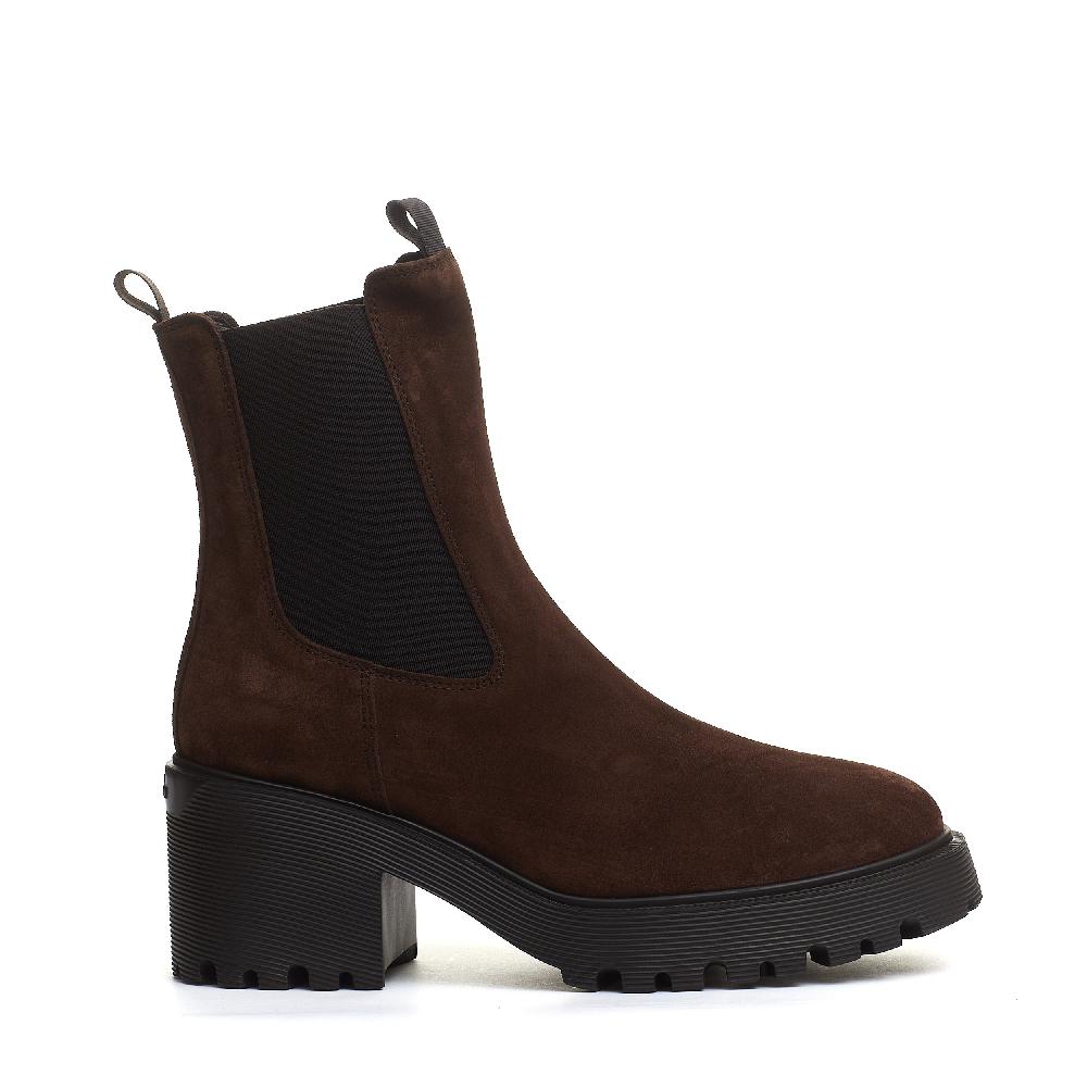 Sorelle Perego stivaletto camoscio marrone tacco 50 Offerta