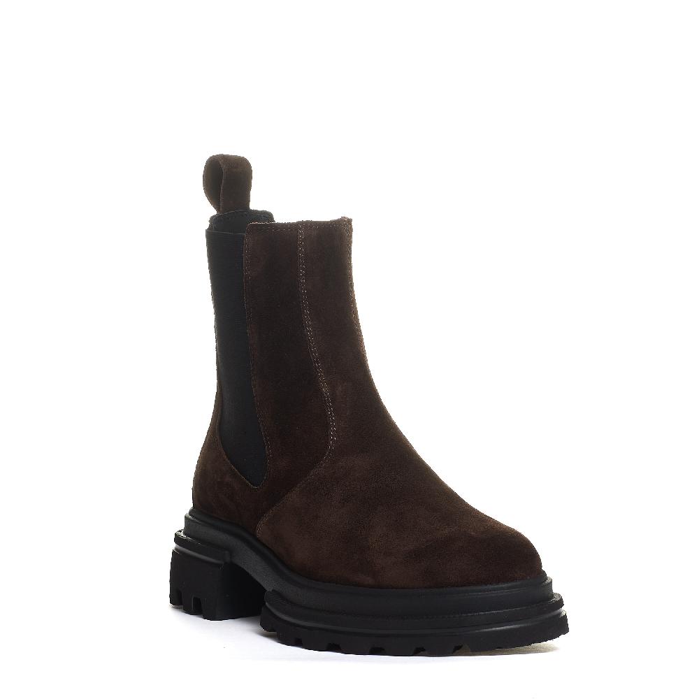 Sorelle Perego chelsea boot elastico camoscio marrone In Saldo