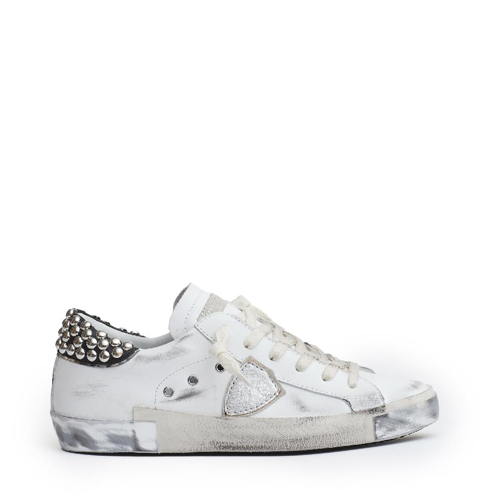 Sorelle Perego Paris pelle bianca con borchie 2025