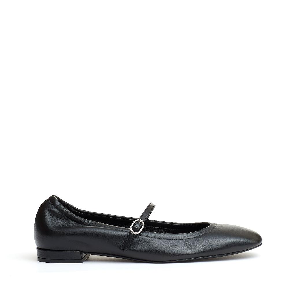 Sorelle Perego ballerina con cinturino pelle nera Spedizione Gratuita
