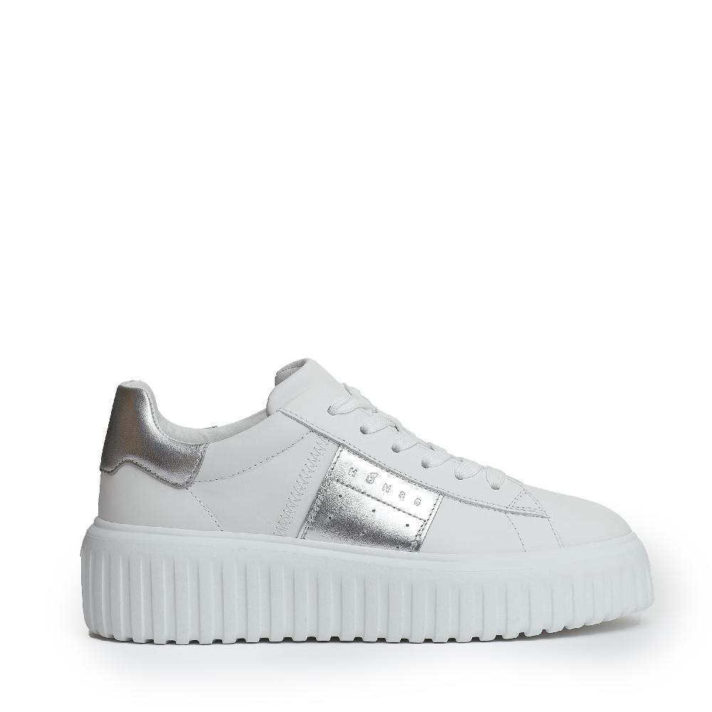 Sorelle Perego h stripes pelle bianco argento Qualità Garantita