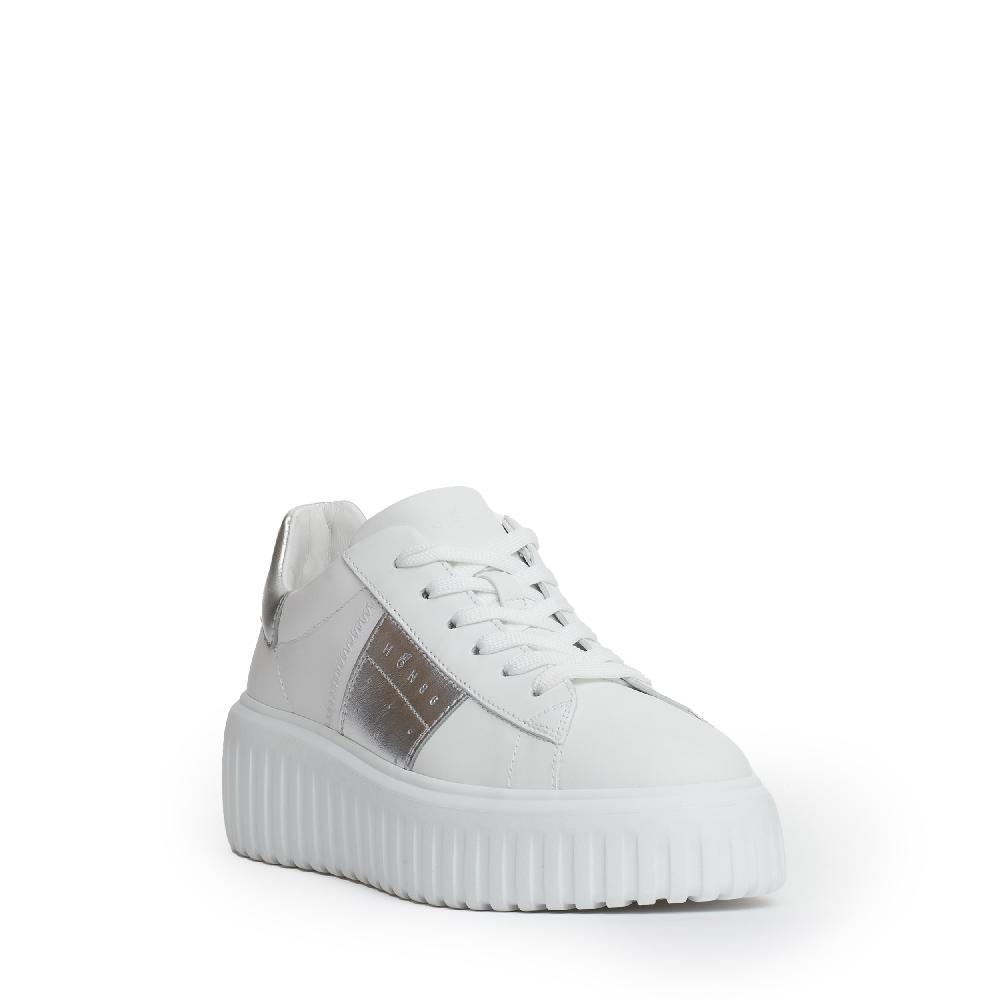 Sorelle Perego h stripes pelle bianco argento Qualità Garantita