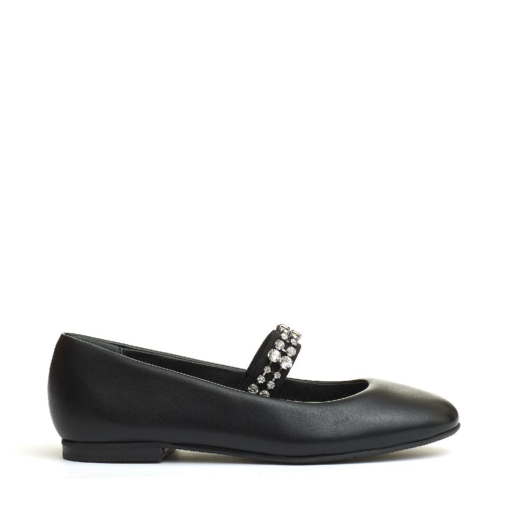 Sorelle Perego ballerina nera cinturino strass Vendite Flash