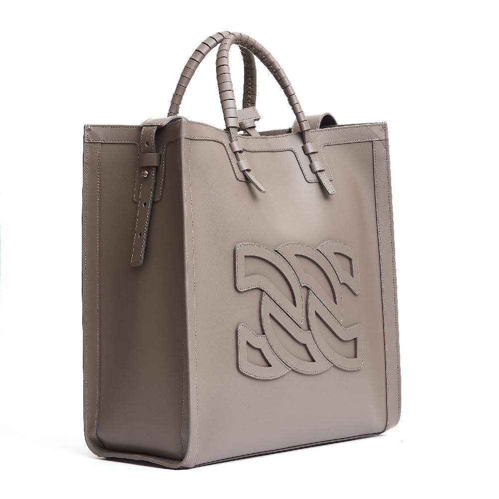 Sorelle Perego Shopping logo in pelle carobou Nuova