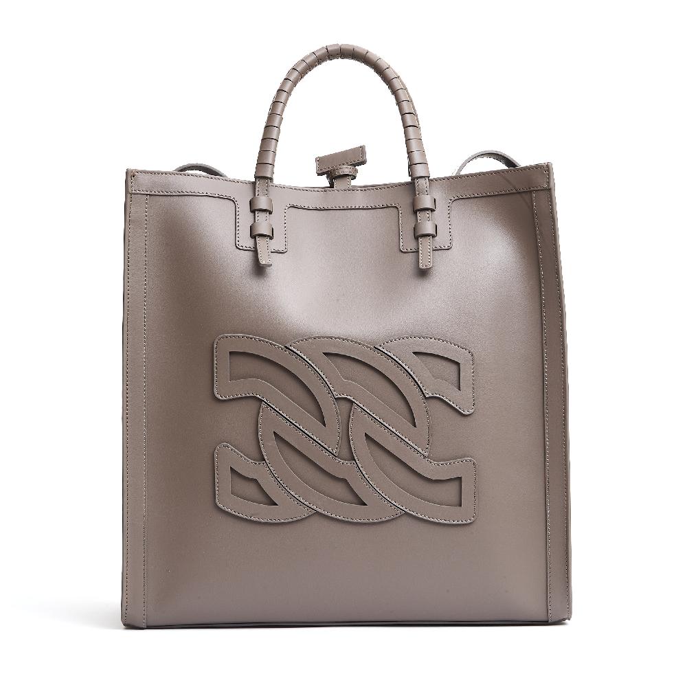 Sorelle Perego Shopping logo in pelle carobou Nuova