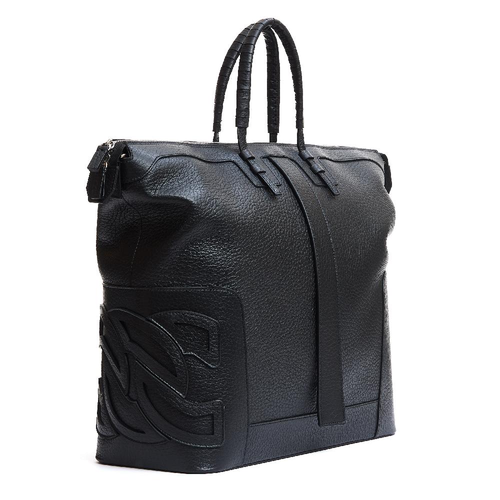 Sorelle Perego borsa doppio manico in pelle martellata nera Moda