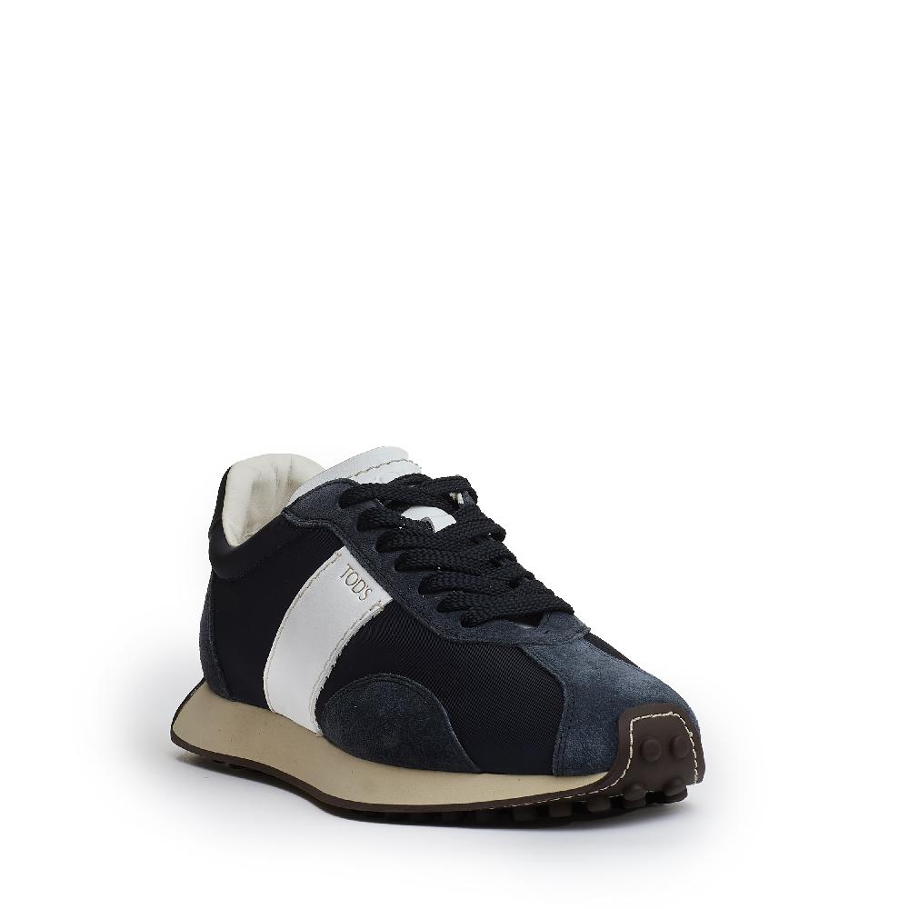 Sorelle Perego sneakers camoscio blu e tessuti Italy