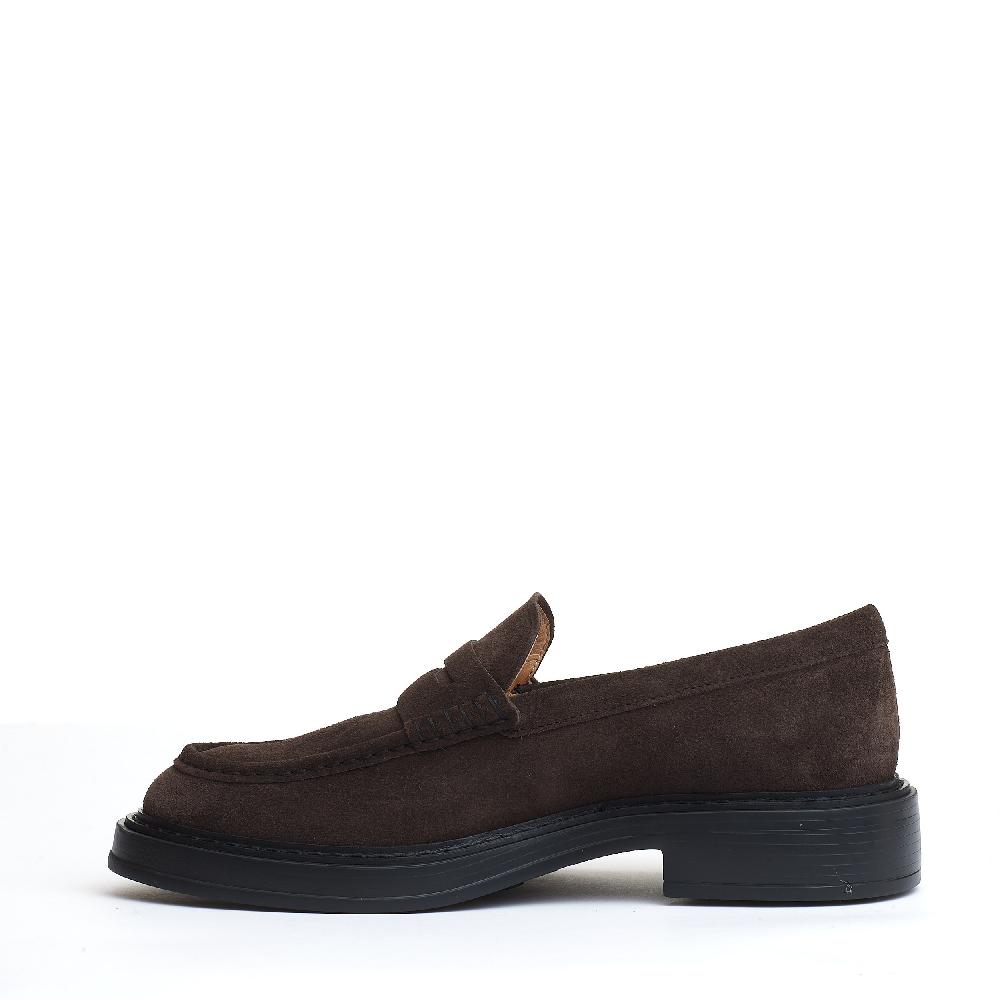 Sorelle Perego mocassino fondo grosso camoscio marrone Sottocosto