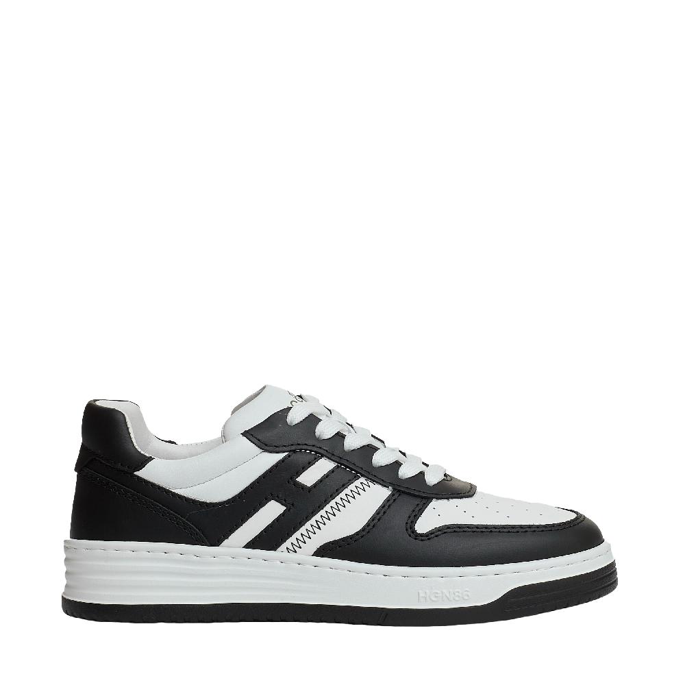 Sorelle Perego basket pelle bianco nero In Saldo