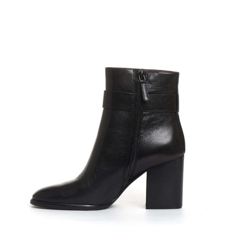 Sorelle Perego stivaletto pelle nera logo tacco 70 mm Shopping online