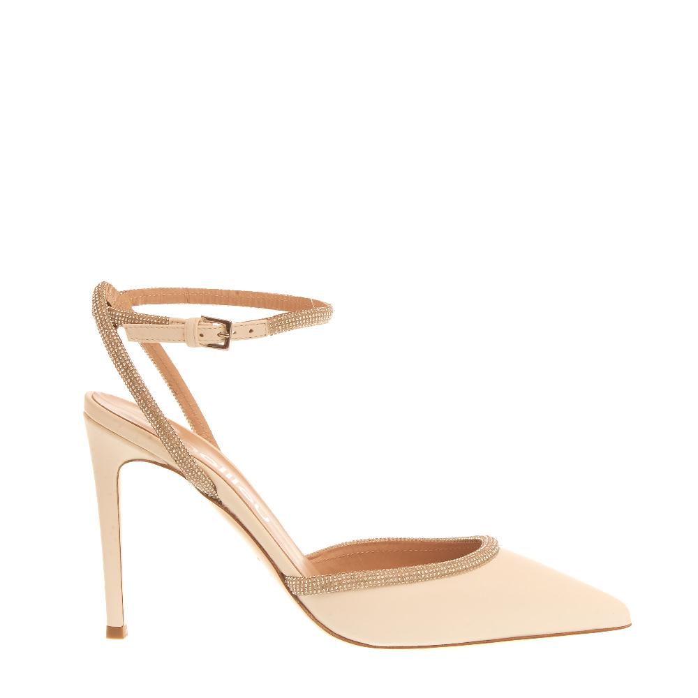 Sorelle Perego slingback nappa avorio strass tacco 90 mm I Più Venduti