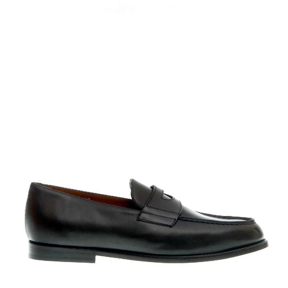 Sorelle Perego mocassino pelle blu fondo cuoio Moda