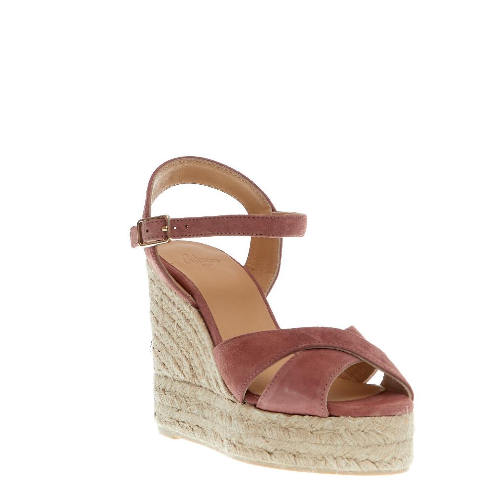 Sorelle Perego Espadrillas zeppa 110 mm incrocio rosa antico 2025