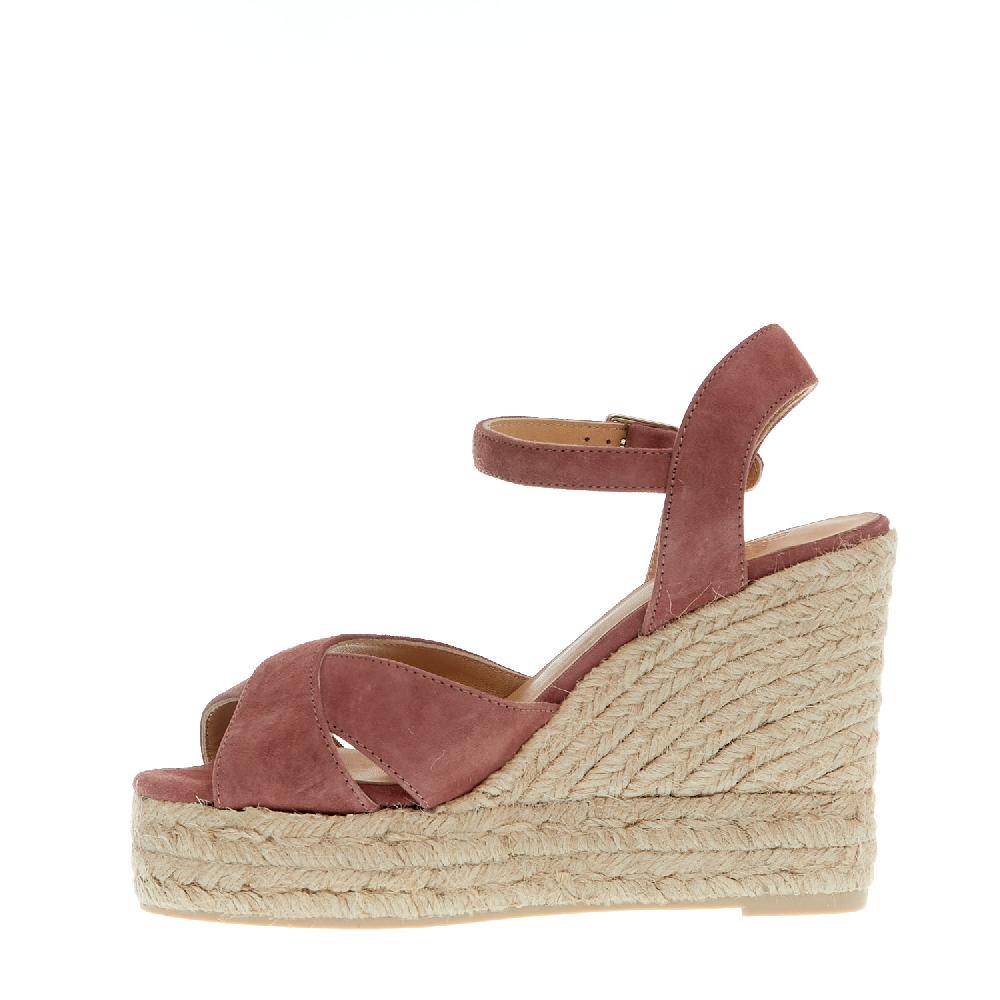 Sorelle Perego Espadrillas zeppa 110 mm incrocio rosa antico 2025