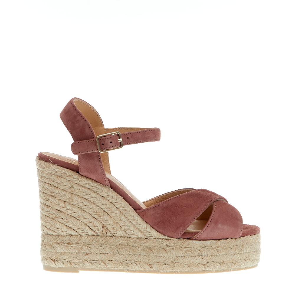 Sorelle Perego Espadrillas zeppa 110 mm incrocio rosa antico 2025
