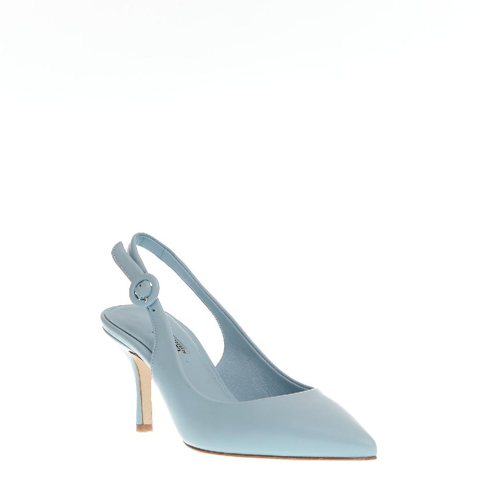 Sorelle Perego slingback pelle azzurra Spedizione Gratuita