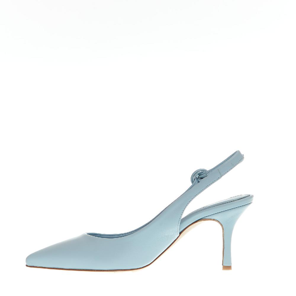 Sorelle Perego slingback pelle azzurra Spedizione Gratuita
