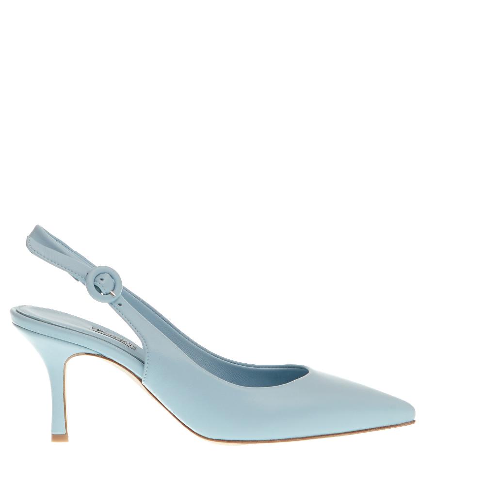 Sorelle Perego slingback pelle azzurra Spedizione Gratuita