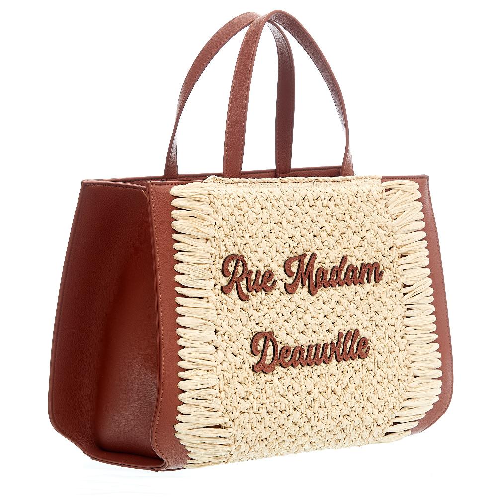Sorelle Perego Nassau XL pelle cuoio e raffia Pezzi Unici