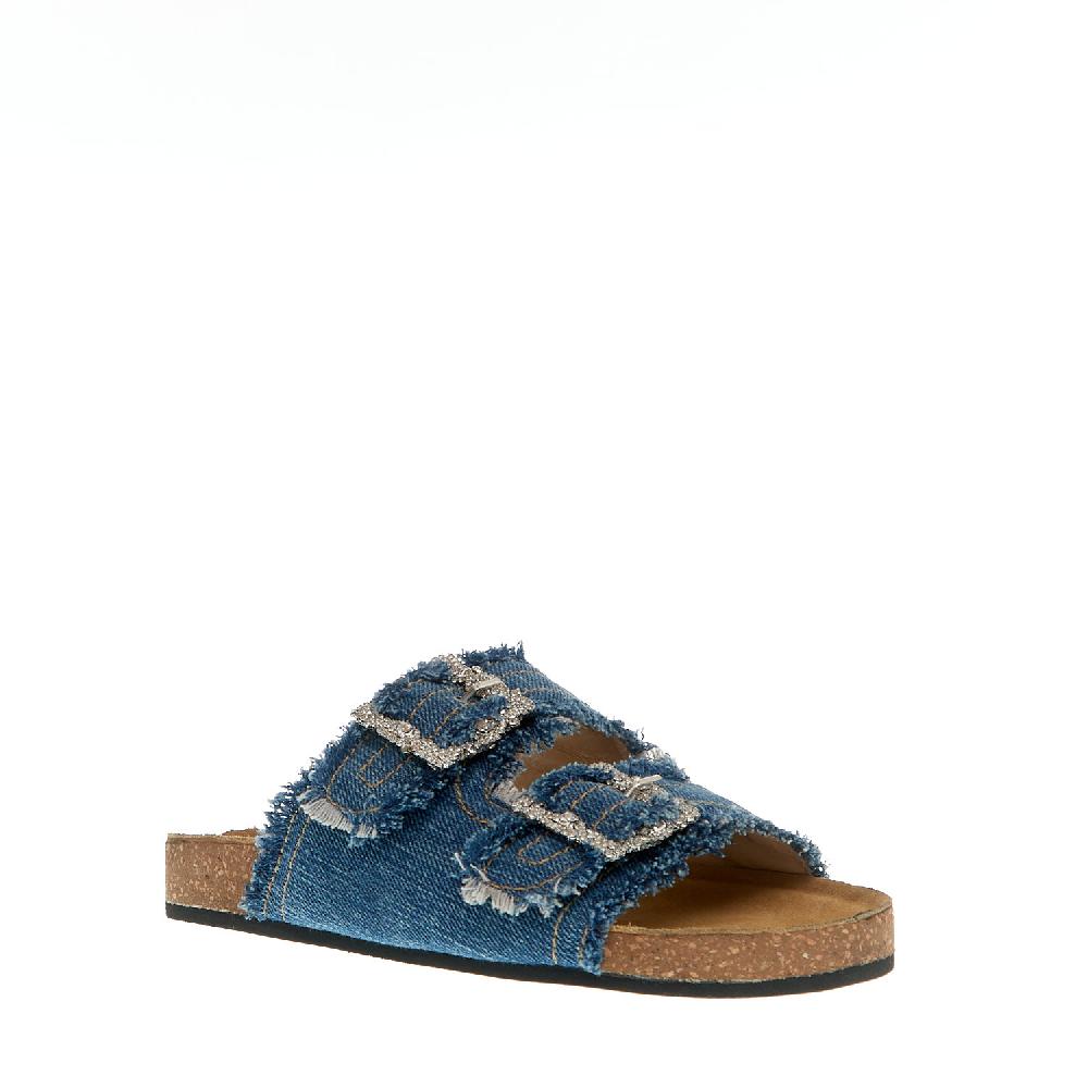 Sorelle Perego ciabatta jeans fibbia strass Qualità Garantita
