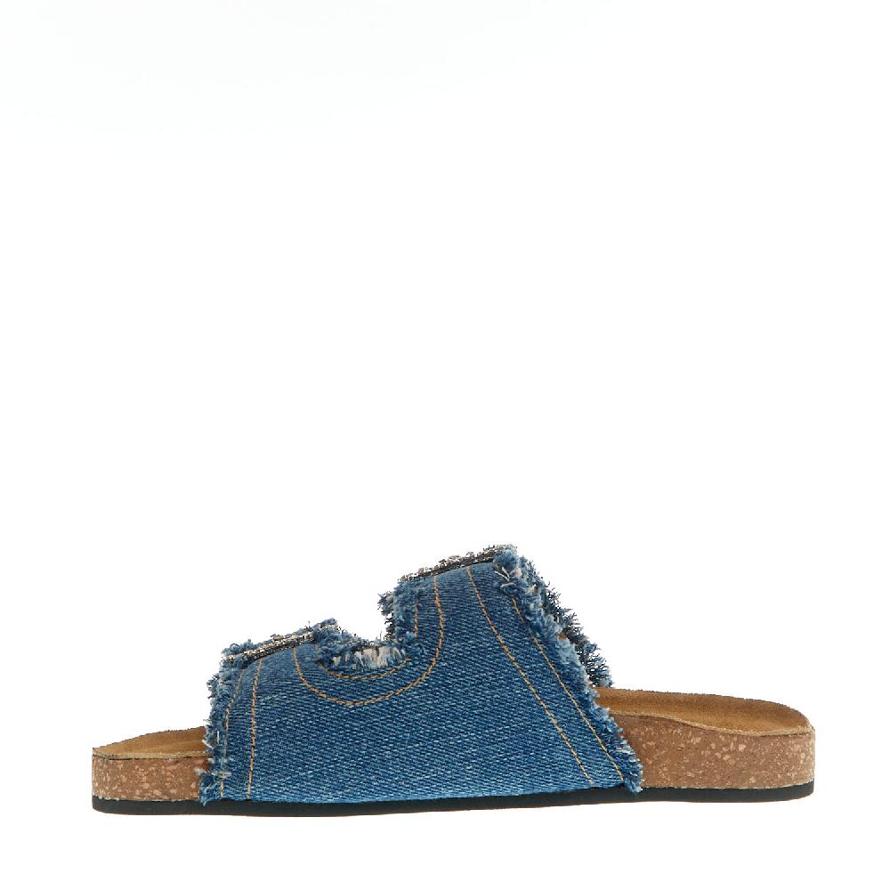 Sorelle Perego ciabatta jeans fibbia strass Qualità Garantita
